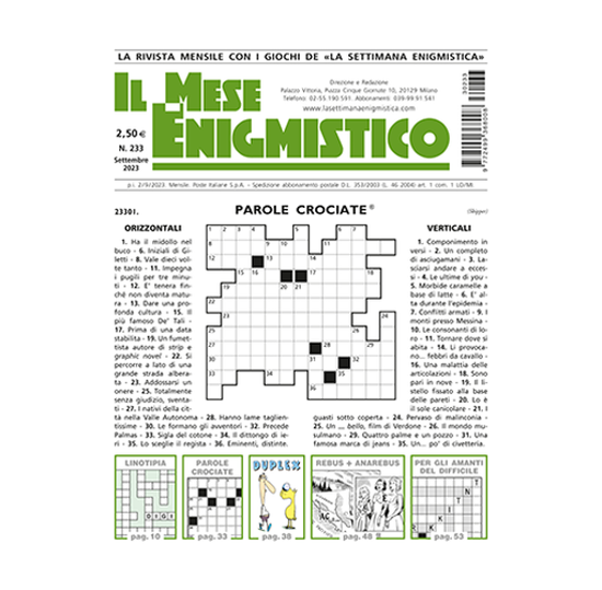 Immagine di IL MESE ENIGMISTICO N.233 SETTEMBRE 2023 (solo in Italia)