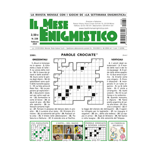 Immagine di IL MESE ENIGMISTICO N.238 FEBBRAIO 2024 (solo in Italia)