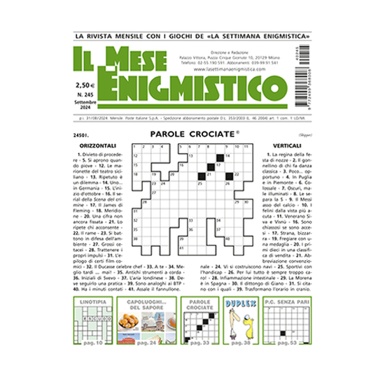 Immagine di IL MESE ENIGMISTICO N.245 SETTEMBRE 2024 (solo in Italia)