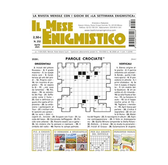 Immagine di IL MESE ENIGMISTICO N.252 APRILE 2025 (solo in Italia)