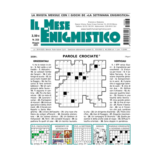 Immagine di ITALIA - IL MESE ENIGMISTICO - Abbonamento 12 mesi