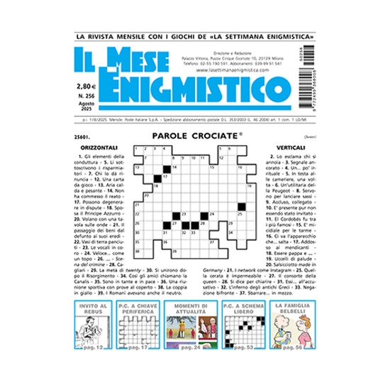 Immagine di IL MESE ENIGMISTICO N.256 AGOSTO 2025 (solo in Italia)