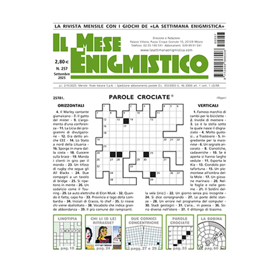 Picture of IL MESE ENIGMISTICO N.257 SETTEMBRE 2025 (solo in Italia)