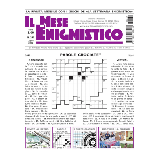 Immagine di IL MESE ENIGMISTICO N.267 LUGLIO 2026 (solo in Italia)